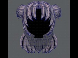 3d hair style for girl v44 3D Model