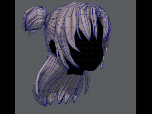 3d hair style for girl v44 3D Модель