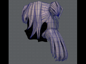 3d hair style for girl v44 3D Модель