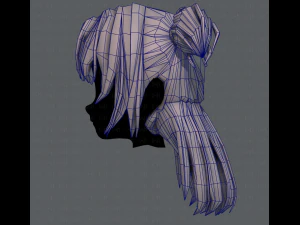 3d hair style for girl v44 3D Model