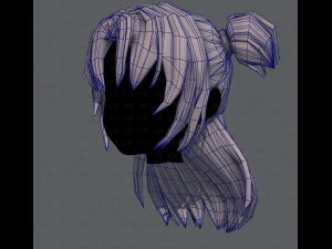 3d hair style for girl v44 3D Model