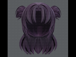 3d hair style for girl v44 3D Модель