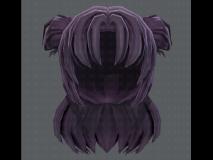 3d hair style for girl v44 3D Модель