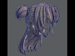3d hair style for girl v44 3D Model