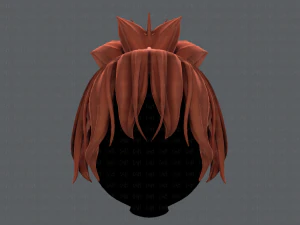 3d hair style for girl v45 3D Model