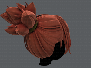 3d hair style for girl v45 3D Model
