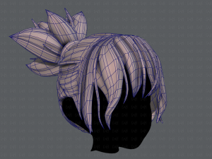 3d hair style for girl v45 3D Model