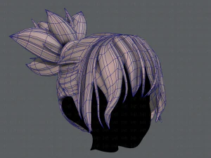 3d hair style for girl v45 3D Model