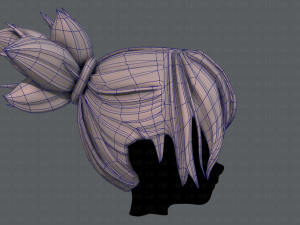 3d hair style for girl v45 3D Model