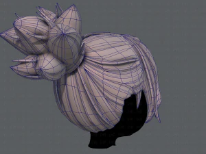 3d hair style for girl v45 3D Model
