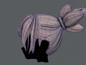3d hair style for girl v45 3D Model