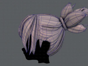 3d hair style for girl v45 3D Model