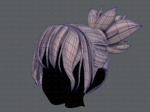 3d hair style for girl v45 3D Model