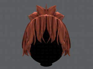 3d hair style for girl v45 3D Model