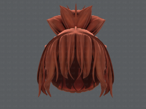3d hair style for girl v45 3D Model