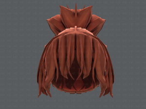 3d hair style for girl v45 3D Model