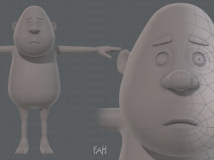 base mesh boy character v09 Modello 3D
