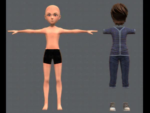 base man clothing v01 3D Model