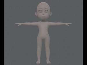 base mesh girl characterv07 3D Model