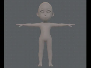 base mesh girl characterv07 3D Model