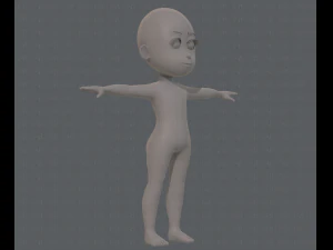 base mesh girl characterv07 3D Model
