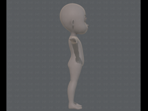 base mesh girl characterv07 3D Model