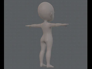 base mesh girl characterv07 3D Model