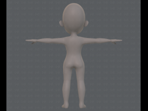 base mesh girl characterv07 3D Model