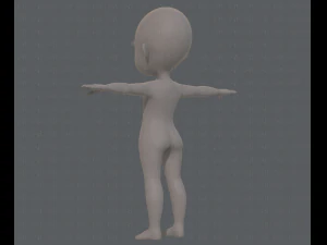 base mesh girl characterv07 3D Model