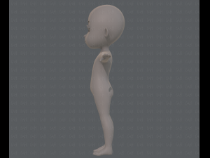 base mesh girl characterv07 3D Model