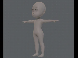 base mesh girl characterv07 3D Model