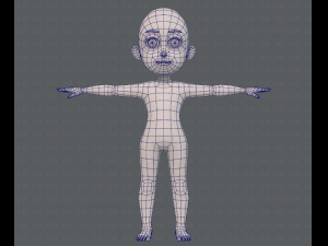 base mesh girl characterv07 3D Model