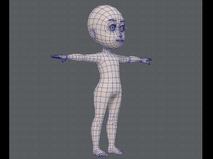 base mesh girl characterv07 3D Model