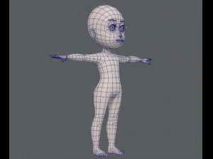 base mesh girl characterv07 3D Model