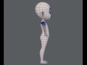 base mesh girl characterv07 3D Model