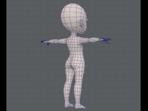 base mesh girl characterv07 3D Model