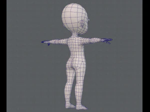 base mesh girl characterv07 3D Model