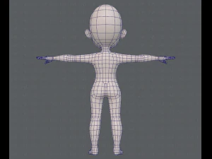base mesh girl characterv07 3D Model