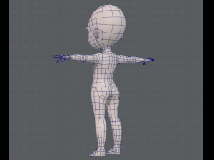 base mesh girl characterv07 3D Model