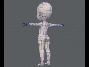 base mesh girl characterv07 3D Model