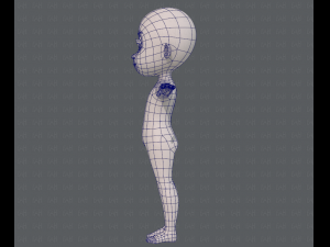 base mesh girl characterv07 3D Model