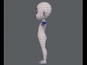 base mesh girl characterv07 3D Model
