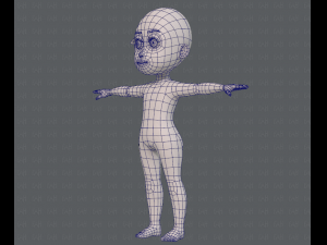 base mesh girl characterv07 3D Model