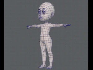 base mesh girl characterv07 3D Model