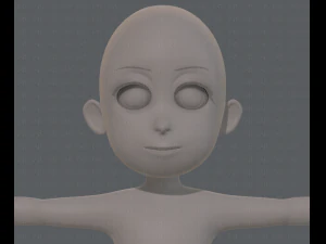 base mesh girl characterv07 3D Model
