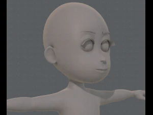 base mesh girl characterv07 3D Model