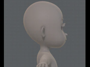 base mesh girl characterv07 3D Model