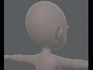 base mesh girl characterv07 3D Model