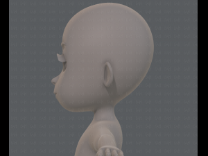 base mesh girl characterv07 3D Model