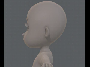 base mesh girl characterv07 3D Model